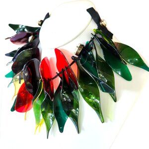 MARNI at H&M Colorful Acrylic Choker Statement Necklace Adjustable